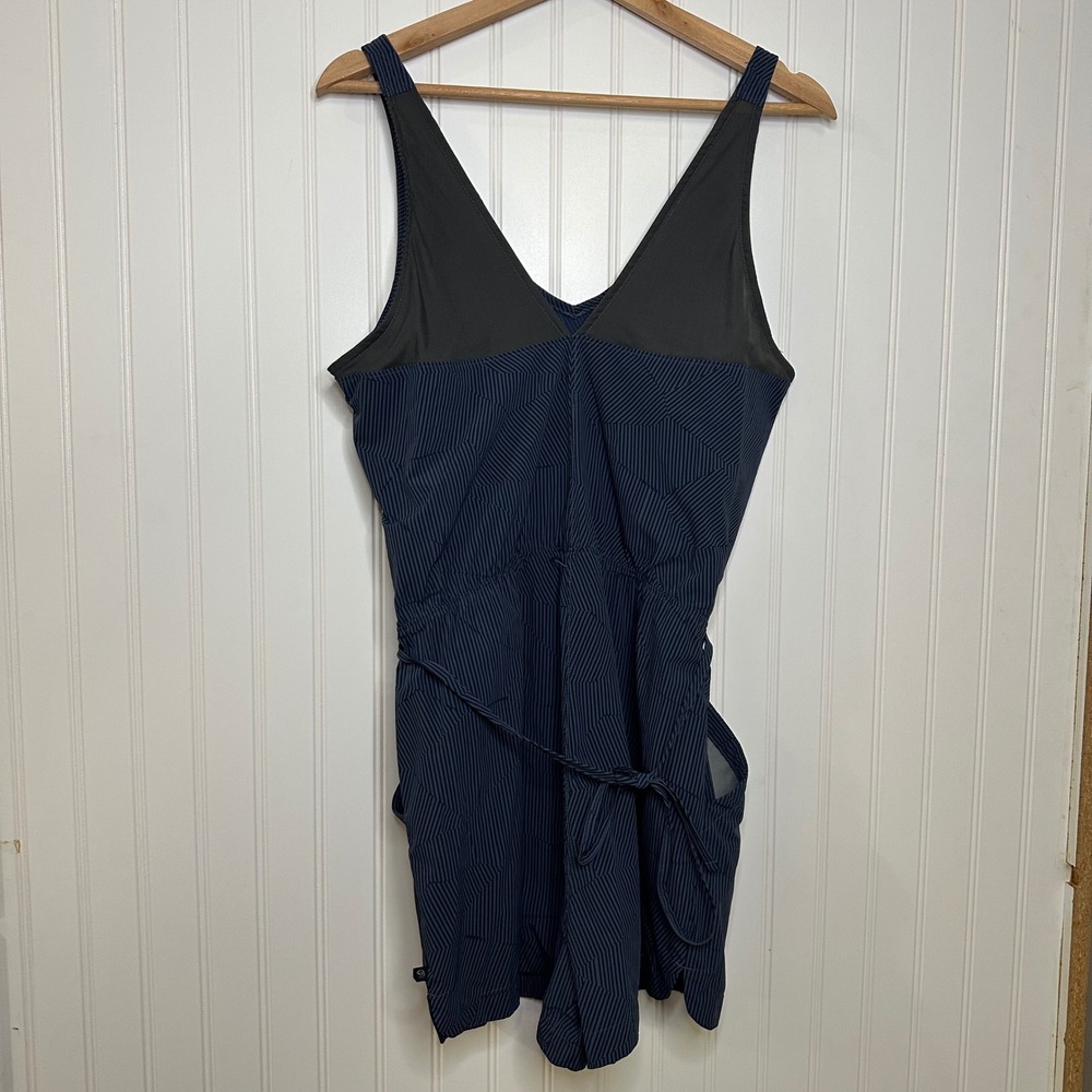 Mountain Hardwear Dynama Romper Womens Medium Blue Geometric Pinstripe‎ OL7586 - Picture 5 of 8